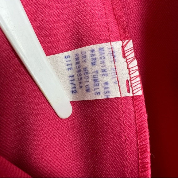 Vintage Deadstock Nitso Bright Pink 70s High Waist Wide Trouser Pants Size 27 - Picture 3 of 7